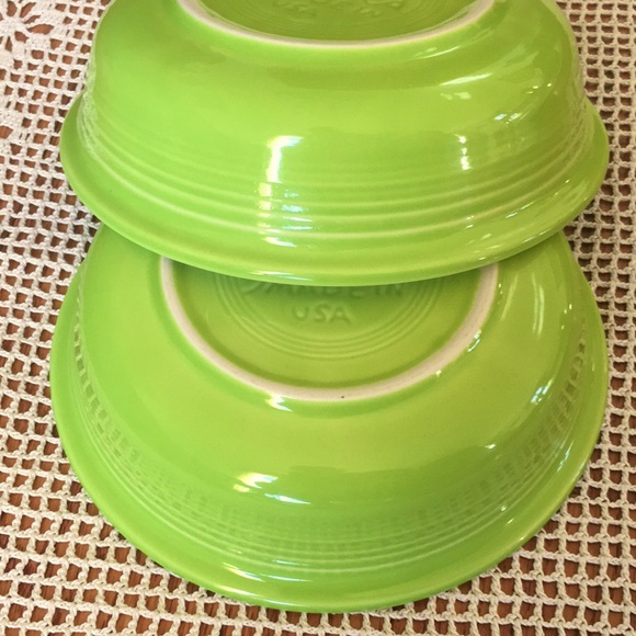 2 Fiesta Chartreuse Green Cereal Bowls - Picture 4 of 9